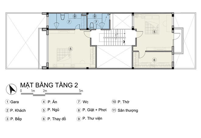 mặt bằng tầng 2