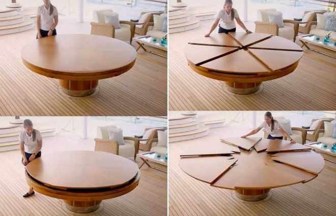 chiếc bàn ăn tròn bằng gỗ