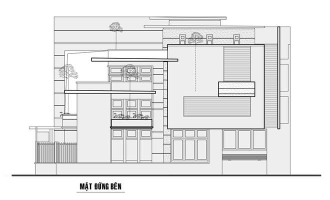 Bản thiết kế chi tiết mặt bằng từng tầng của ngôi nhà.