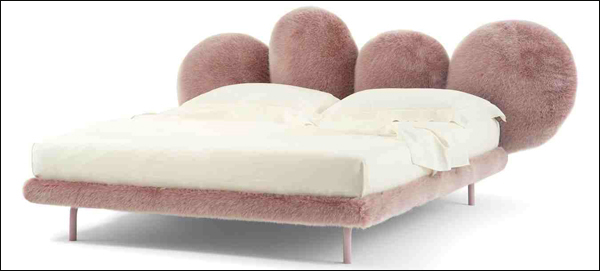 Chiếc giường được thiết kế lượn tròn 