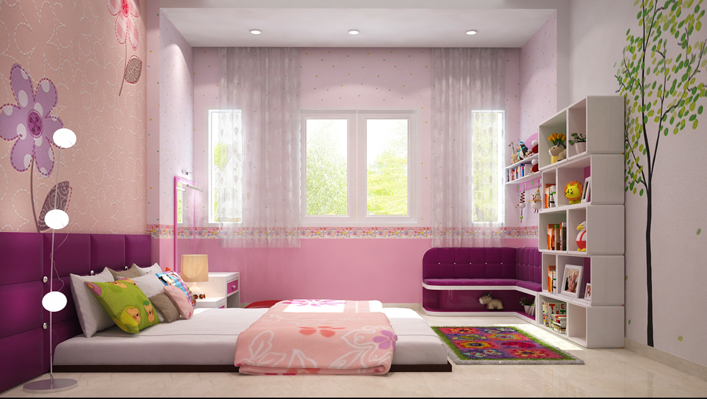 Phòng ngủ dành cho bé gái 