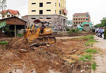 bàn giao mặt bằng.