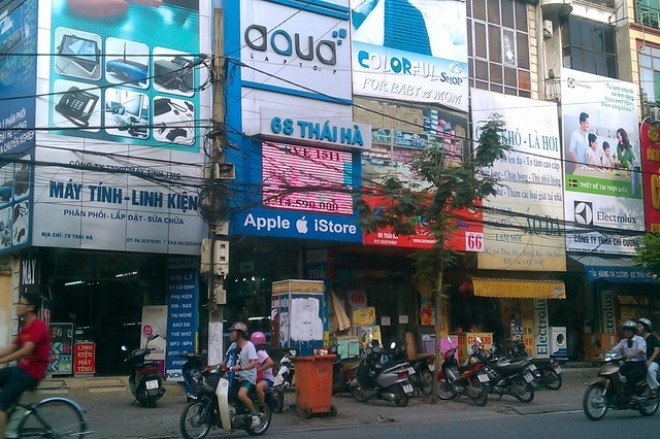 mặt bằng bán lẻ trên các con phố lớn ở Hà Nội