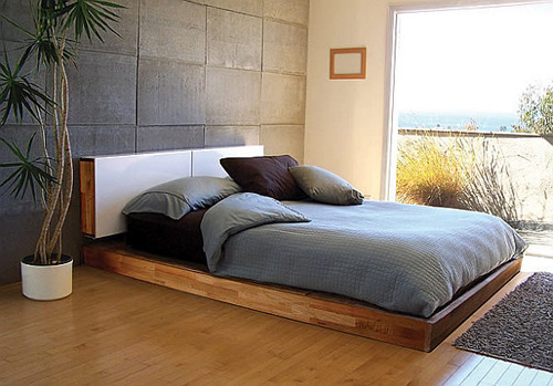 thiết kế tối giản của chiếc giường.