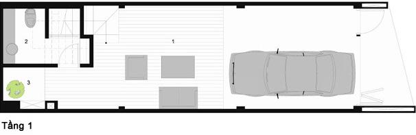 Bản thiết kế và bài trí không gian nội thất của tầng 1 và 2.