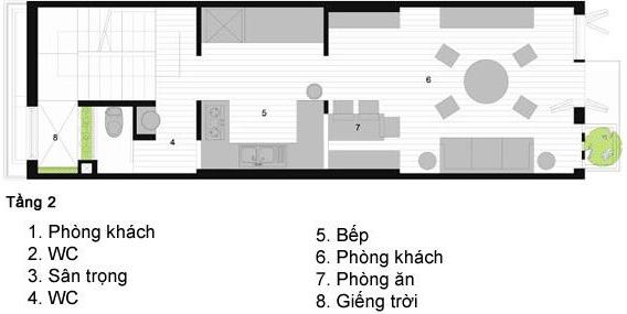 Bản thiết kế và bài trí không gian nội thất của tầng 1 và 2.1