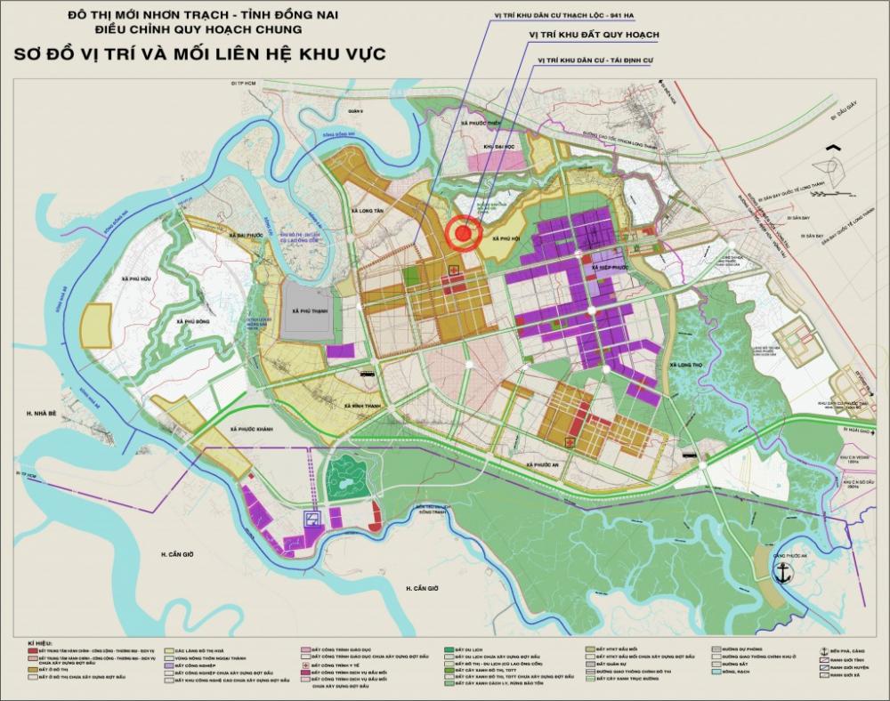 ​Bản đồ quy hoạch chung đô thị mới Nhơn Trạch, tỉnh Đồng Nai