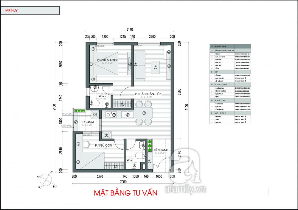 Mặt bằng tư vấn thiết kế