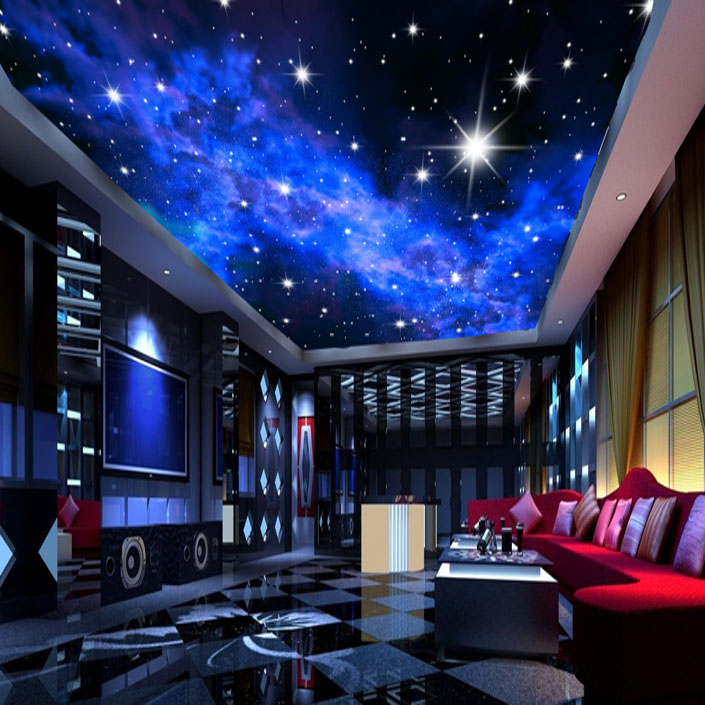 Phòng hát ấn tượng với trần nhà galaxy 3D​