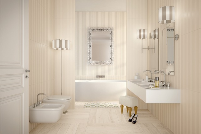 Gạch ốp trong phòng tắm nên chọn màu sáng để tạo cảm giác dễ chịu, thư giãn