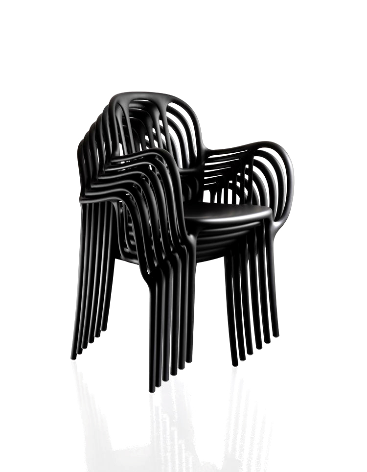 Những chiếc ghế làm bằng nhựa tổng hợp cao cấp với  ​đường nét thanh cuốn vô cùng nghệ thuật
