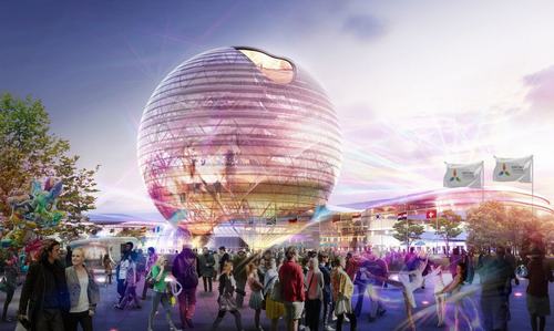 Nằm ở trung tâm của khuôn viên triển lãm, Kazakhstan Pavilion sẽ là  ​một biểu tượng thực sự của khái niệm “Năng lượng tương lai"