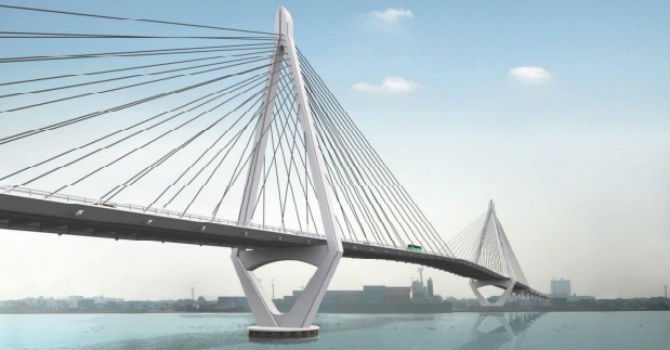 cầu Nguyễn Trãi vượt sông Cấm