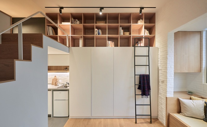 Công ty A little Design (Đài Loan) tiến hành sửa căn hộ 22 m2, trần cao 3,3m của một cô gái trẻ