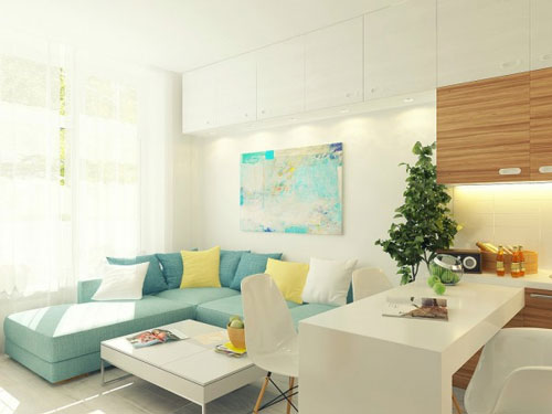 Bạn cũng có thể sử dụng giấy dán tường họa tiết trang nhã, sáng màu để thay đổi không gian cho ngôi nhà