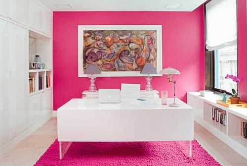 nội thất màu hồng độc đáo