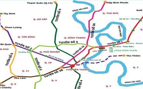 tuyến metro trên địa bàn Tp.HCM