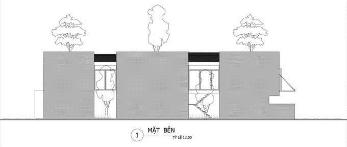 Sơ đồ các mặt cắt của ngôi nhà