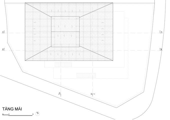 mặt bằng tầng mái