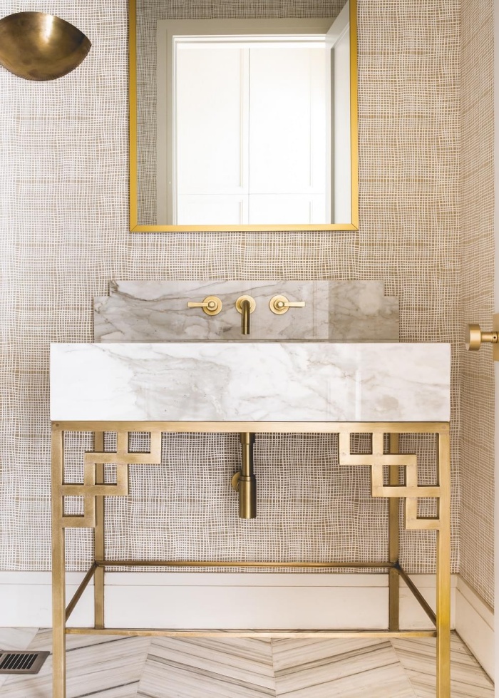 chi tiết phòng tắm phong cách Art Deco