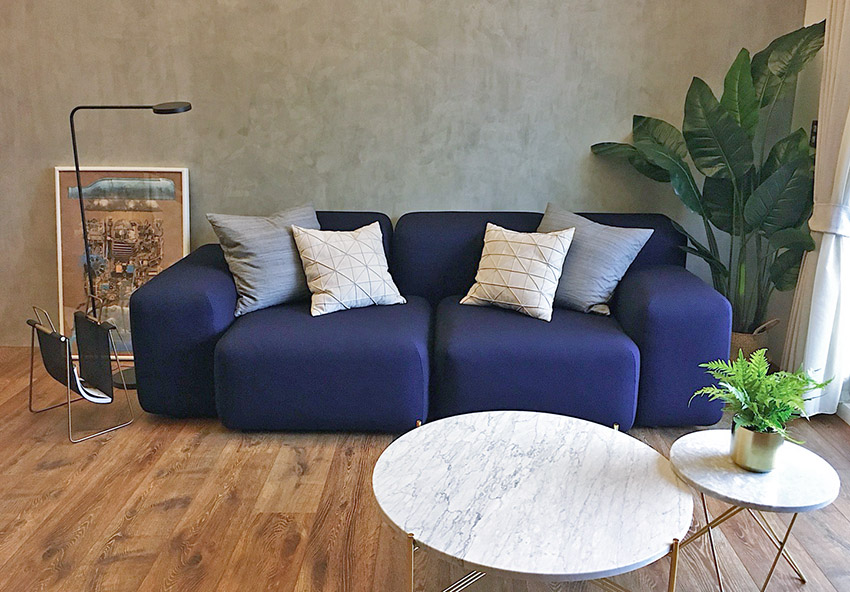 sofa màu xanh coban