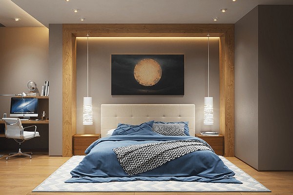 Phòng ngủ tuyệt đẹp với ý tưởng trang trí từ đèn