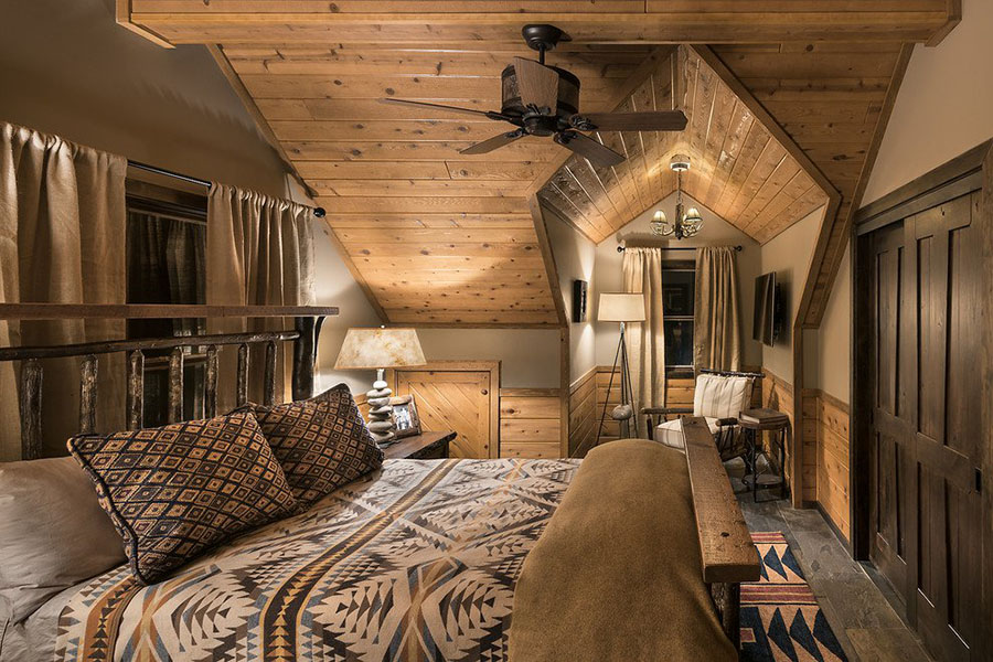 Phòng ngủ phong cách Rustic mang đến không gian ngủ nghỉ bình yên