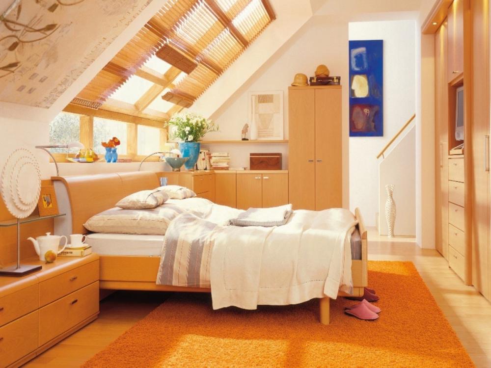 Phòng ngủ màu cam xinh xắn 