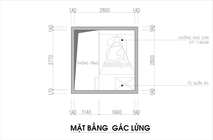 mặt bằng gác lửng