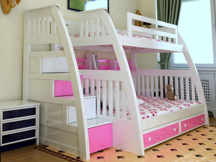 giường tầng cho bé gái