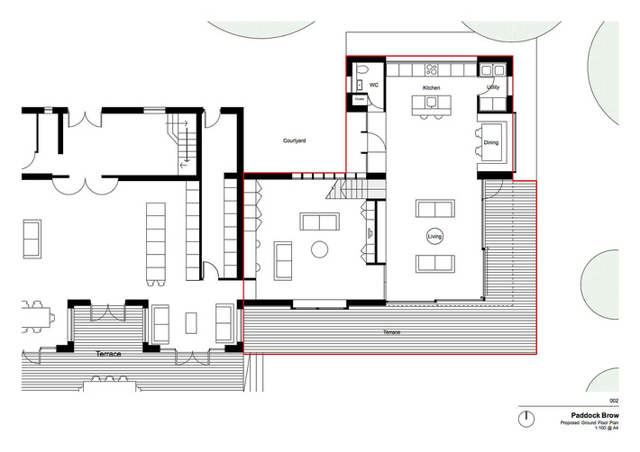 Mặt bằng nội thất ngôi nhà Paddock Brow 