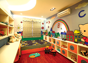Phòng ngủ của trẻ con với những màu sắc sống động