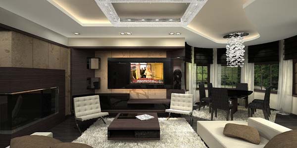 Luxury penthouse design 1 Luxurious Penthouse Apartment with Breathtaking Colour Composition
