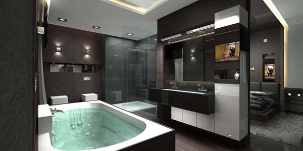 Luxury penthouse design 16 Luxurious Penthouse Apartment with Breathtaking Colour Composition