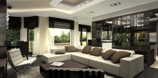 Luxury penthouse design 3 Luxurious Penthouse Apartment with Breathtaking Colour Composition