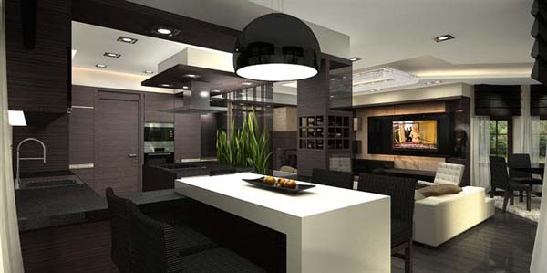 Luxury penthouse design 5 Luxurious Penthouse Apartment with Breathtaking Colour Composition