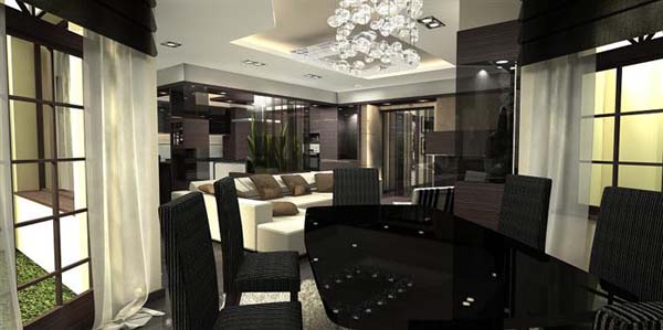 Luxury penthouse design 6 Luxurious Penthouse Apartment with Breathtaking Colour Composition