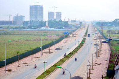 Một đoạn của dự án đường Lê Văn Lương kéo dài