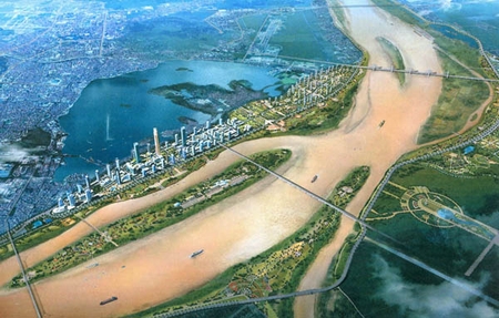 Lõi đô thị mở rộng gồm hai vùng chính - được ngăn cách bởi sông Hồng - ảnh minh họa



