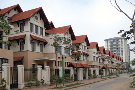 Một khu biệt thự liền kề tại Khu đô thị mới Văn Quán
