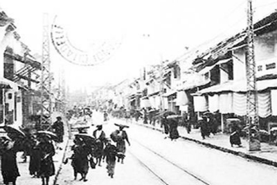 Ảnh Tư liệu chụp phố Hàng Ngang năm 1946
