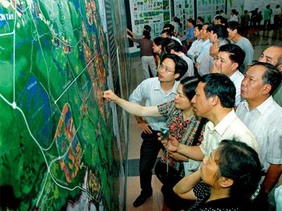 Bản quy hoạch Hà Nội được đông đảo người dân quan tâm.