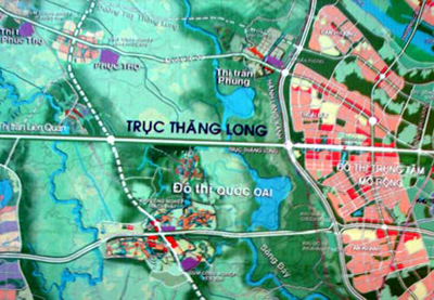 Trục Thăng Long được đổi tên thành trục Hồ Tây - Ba Vì.