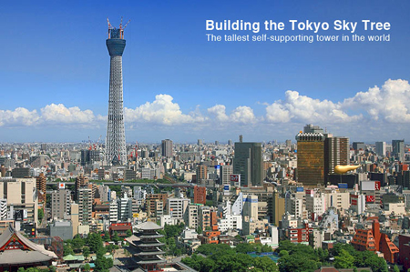 truyền hình Tokyo Sky Tree có độ cao 634m