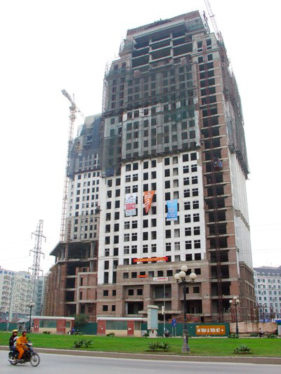 Tòa nhà Sông Đà Twins Tower đang trong giai đoạn hòan thành