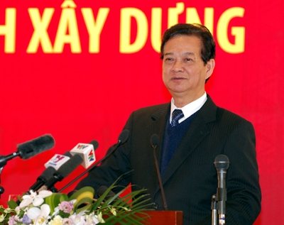 Thủ tướng Nguyễn Tấn Dũng đề nghị Bộ Xây dựng cần đặc biệt quan tâm tới hiệu quả, hiệu lực quản lý nhà nước theo hướng nâng cao chất lượng, hiệu quả của công tác quản lý và xây dựng quy hoạch. Ảnh: Chinhphu.vn