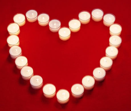Nến tình yêu cho ngày Valentine