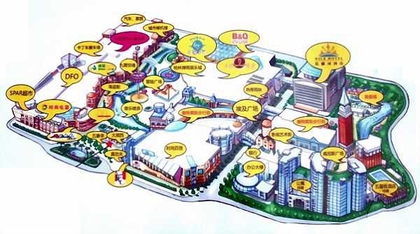 Bản đồ về khu mua sắm hiện đại, rộng lớn nhất thế giới.