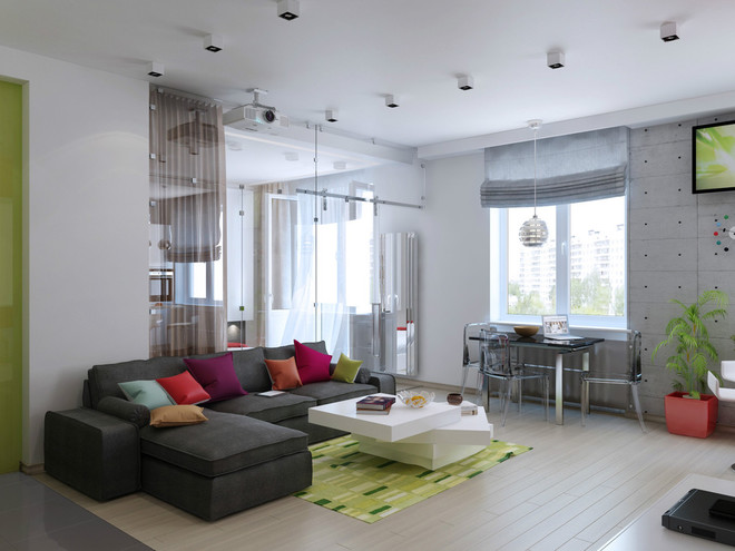 Nhà thiết kế Olga Kataevskaya đã cải tạo  căn hộ 47m2