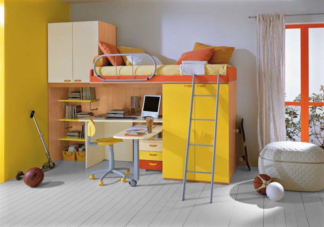 20141128072555112 Giường tầng độc đáo dành riêng cho phòng ngủ nhỏ